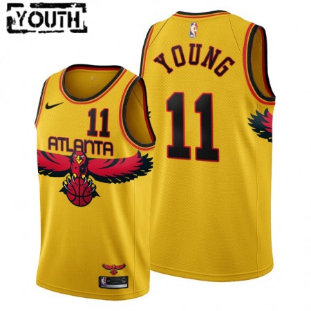 Kinder NBA Atlanta Hawks Trikot Trae Young 11 Nike 2021-2022 City Edition Throwback 90s Swingman